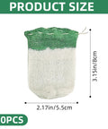 10 Pack U Shaped Lantern Mantles for Propane Lamps, showing one mantle with green top and size dimensions, 3.15 x 2.17 inches.