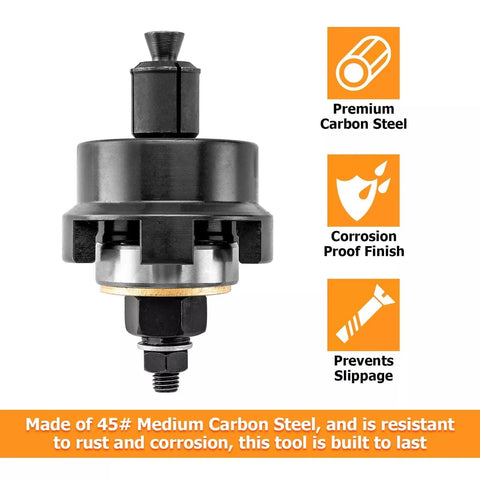 Alltooetools motorcycle wheel bearing removal and installation tool, black steel with hex drive and bearing adapter
