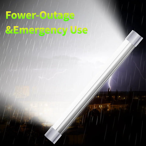 Magnetic LED Tube Work Light With 6000 Lumens And 10400mAh Battery illuminating rainy night