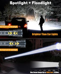 Ultra Bright 155,000 Lumen Rechargeable Flashlight With Zoomable Beam, illuminating outdoors at night, 1200m beam.