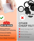 Comparison of Clear 2 Inch Furniture Coasters For Hardwood Floors with black felt pads, highlighting stability and durability.