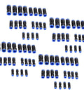 Super Cool 80PC Push To Connect Air Fittings Kit With Quick Pneumatic Tube Adapters For 4-12mm OD PE PU PVC Nylon Tubing And PBT Line Hoses. 80-piece PBT push-to-connect fittings set for 4mm-12mm pneumatic tubing