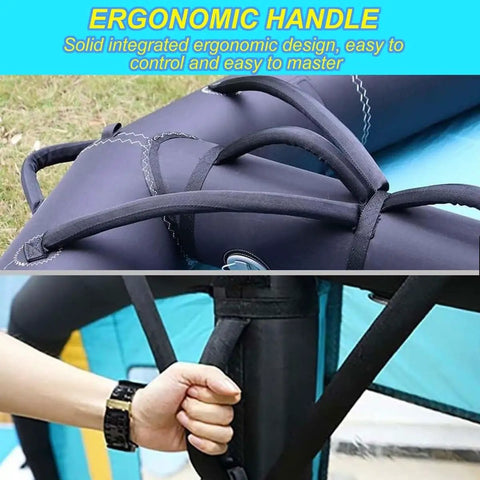 Ergonomic handle on Handheld Inflatable Hydrofoil Wing Kite For Wind Foiling 5 Square Meters With Window Design