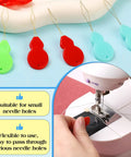 Gourd Shaped Needle Threaders Set With Clear Storage Box, 30 Pcs For Hand Sewing And Sewing Machine Embroidery in use on sewing machine