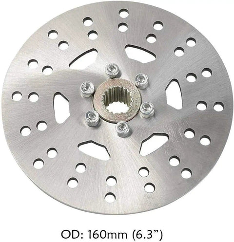 160mm brake disc from Upgraded 740mm Go Kart Rear Axle Complete Kit With Brake Assembly Without Chain Sprocket For DIY Quad Trike