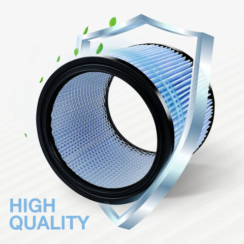 Heavy Duty Cartridge Filter For 5 To 16 Gallon Wet Dry Vacuums Compatible With 90304 90344 high efficiency filtration displayed