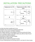 Installation precautions diagram for 120W LED Corn Cob Bulb With E26 E39 Mogul Base 6000K Daylight 18000 Lumens