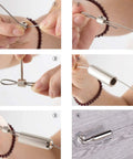 Assembly steps of Stainless Steel Wall Mount Curtain Wire Rod Set With 20 Clips, Heavy Duty Picture Hanging Wire For Photos Notes Art