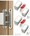 Heavy Duty Cabinet Magnetic Catch Door Magnets Latch 30lb Hold for Kitchen Cupboard, stainless steel, includes screws.