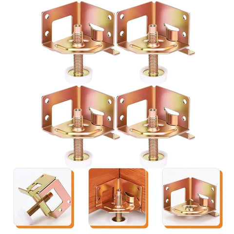 10 Pack Adjustable Furniture Feet Levelers for tables, chairs, and cabinets with heavy-duty galvanized threaded feet.