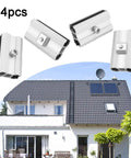 Heavy-Duty Solar Panel Mount Clamp Kit For Film Modules, Anodized Aluminum Bracket, Easy Install on Rooftop, 4 Pack