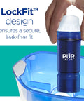 PUR Plus water filter cartridge for pitchers and dispensers, blue, 3-count pack