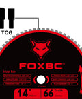 Beefy 14 Inch Metal Chop Saw Blade With 66 Tooth TCG Carbide For Fast Smooth Cuts 0.095 Kerf And 1 Inch Arbor 1800 RPM design