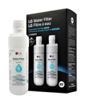 LT1000P2 Refrigerator Water Filter Pack Of 2, 6 Month 200 Gallon Replacement For Clean Tap Water And Ice, Reduces Chlorine And Contaminants, NSF Certified, Improves Taste And Quality, Removes Cysts And Asbestos displayed with packaging