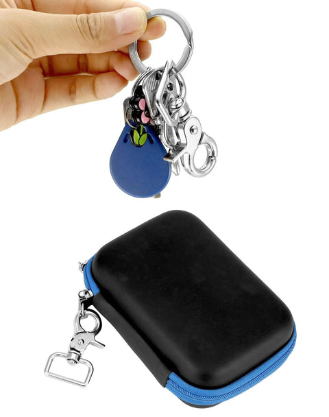 Swivel Snap Hooks 10 Pack Heavy Duty Trigger Snaps Nickel Plated with Keychain and Black Pouch for Bags and Leashes