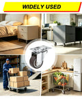 Set Of 4 1 Inch Swivel Caster Wheels For Lightweight Furniture Under 100 Lb, 360 Degree Plate Castors used on various items