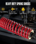 Beefed Up Heavy Duty Rear Shock With Spring For Golf Cart 14 Inch Extended Length Fits G29 Drive G22 G20 G19 G16 G14 G9 G6