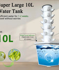 Dope Space Saving Indoor Hydroponic Tower Garden For Up To 30 Herbs And Veggies With Self Watering Pump showing 10L water tank