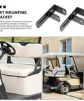 Rear Seat Armrest Bracket For Golf Cart, Heavy Duty Iron Construction With Ergonomic Comfort Design And Stable Support Frame