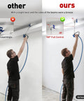 Two Pack Seven Eighths Inch Airless Paint Spray Gun Swivel Joint 3600 PSI Max, 180 Degree Swivel For Angled Spraying, Heavy Duty Aluminum Alloy, Fits Most Airless Guns And Extensions, shown for ceiling spraying