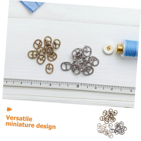 150 Pieces Mini Belt Fasteners Tiny Alloy Buckles For Doll Clothes And Shoes Diy Crafting Mixed Silver Gunmetal Antique Bronze Colors Easy Assembly Miniature Sewing Accessories