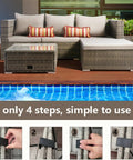 12 Pack Outdoor Patio Furniture Clips For Wicker Sectionals And Sofas Keeps Your Lounge Set From Slipping Rattan Connector Clamps And Chair Fasteners In Black, step-by-step installation.