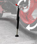 Front And Rear Motorcycle Wheel Lift Stand For Trail And Street Bikes Ultra Portable Aluminum Iron Frame With Telescoping Belt
