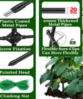 Heavy Duty 80 Inch Tall Garden Arch Trellis for Climbing Plants Outdoor Metal Vine Support details with net and anchors