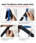 Flame Retardant Half Inch Split Wire Loom Tubing 25 Feet Includes No Fuss Easy Installation Tool Durable Polypropylene Wire Covers