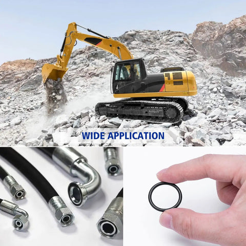 O Ring Hydraulic Seal Kit For SAE 900 Series 12 Sizes Buna N 90 Oil Resistant Nitrile Pack Of 275 Seals shown with machinery