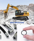 All In One Buna N 90 O Ring Seal Kit For Flat Face Hydraulic Fittings Packed 180 Pieces In Eight Sizes From One Quarter Inch To One And A Half Inches Total image