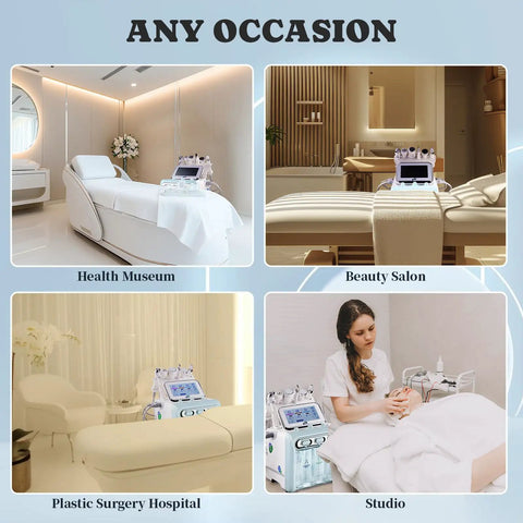 7 In 1 Facial Care Machine With Mask Oxygen Hydrogen Spa Tool in beauty salon, studio, hospital, health museum setting.