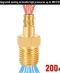 Top Shelf 4 Pack 1/4 Inch NPT Male Thread Brass Tank Valve With Standard Valve Core And Sealing Caps For Air Compressor Inflation Vessel Filling Solid Brass Build Keeps Airtight No Leaky Junk, upgraded for 200 PSI pressure.