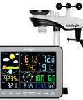 12in1 Weather Station With Wireless Indoor Outdoor Sensor Kit shown with large 8 inch display and various climate readings