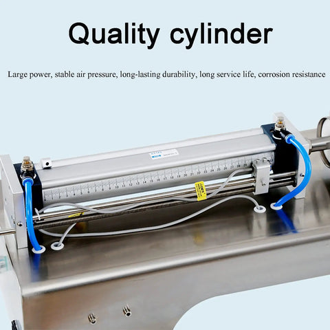 Built Tough Pneumatic Bottle Filler For Thick Liquids And Paste Stainless Steel Single Head with quality cylinder detail.