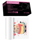 Premium Double Sided Transfer Film Roll For Direct To Film Printing 12 Inch By 328 Feet Easy Peel Stretchable Vibrant Colors