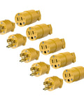Replacement Plug And Connector Set For Extension Cords, 5 Pack, NEMA 5-15P And 5-15R, 15 Amp 125 Volt, Straight Blade Grounding