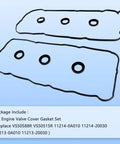 Engine Valve Cover Gasket Set Kit Fits Toyota Avalon Camry Solara Sienna Highlander And Lexus RX300 RX330 ES300 ES330 RX400H 3.0L 3.3L V6 Replacement Gasket Seals Easy Install Plug And Play For 1999 To 2010 Vehicles
