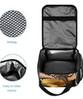 Open Desert Scorpion Eclipse Insulated Lunch Box showing netbag, easy-to-clean interior, and portable design for office or travel.