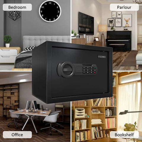 1.2 Cu Ft Fireproof Digital Safe With Keypad And Key Backup Includes Fireproof Bag For Documents Cash And Valuables