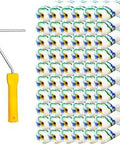 Paint roller set with yellow handle and stacked roller covers. Beast Heavy Duty Home Repair Tool Kit For DIYers, All Purpose Hand Tools Set.