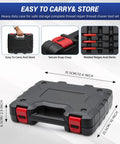 Hard case for 61 Piece Thread Repair Kit For Auto Mechanics And DIYers With Taps Dies Files And Pitch Gauges Rethread Damaged Screws Bolts.