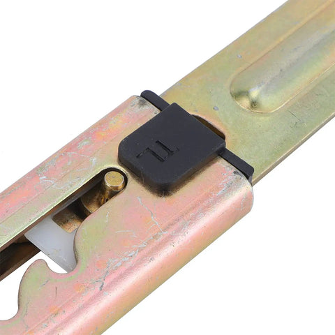 Close-up of Built To Last Durable Lifting Rod Hinges Set for Furniture Repair and Backrest Adjustments, metal hinge detail.