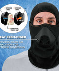 Winter Balaclava With Detachable Heat Exchanger Face Mask For Extreme Cold Full Head And Neck Coverage