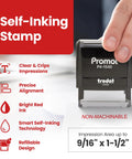Get The Job Done Quick With This No Fuss Self Inking Rubber Stamp Featuring Non Machinable Mail Markings For Hassle Free Postal Compliance And Refillable Ink That Prints Crisp, showing bright red ink and clear impressions.