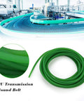 PU Round Transmission Belt 6mm Diameter 16.4 Feet Green Urethane Belt For Conveyor Bonding Machines And Dryers