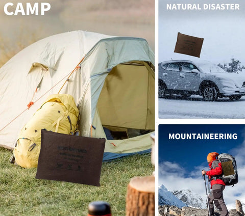 Beefy Heavy Duty Survival Blanket With Reflective Tarp For Camping And Outdoors Waterproof Sandproof Thermal Emergency Blanket