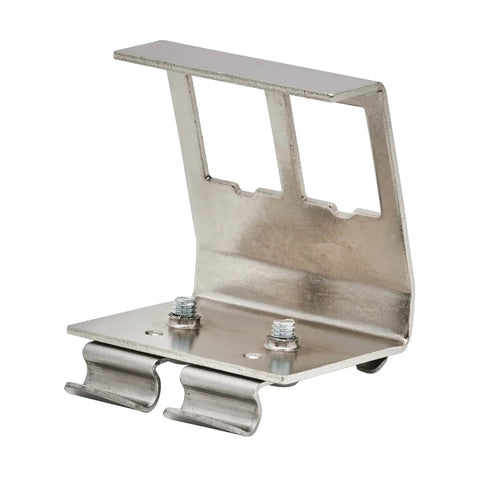 2 Port Metal DIN Rail Mounting Module For Snap In Keystone Jacks Attaches To Standard 35 mm DIN Rail No Tools Needed