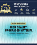 Heavy Duty 36x36 Disposable Bed Pad with 7 Layer Ultra Absorbent Core, Leakproof and Breathable Incontinence Pad for Adults, Post Surgery, Babies, and Pets, Ultra Dry Comfort, 20 Count detailed design showing super absorbent quality.