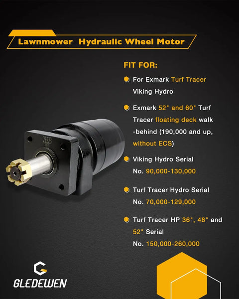 Easy Install Hydraulic Wheel Motor Replacement For Exmark Lawn Mower Fits Turf Tracer Viking Hydro Drive Motor 1-603718 1603718 025-515 025515 TE0230FS250AAFA Premium Quality Durable Design For Tough Jobs